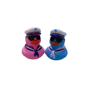 Custom Logo Navy Promotional Low Price Assorted Design 2 Inch Bulk Vinyl Squeaky Yellow Rubber <b>Bath</b> Duck Toys - Product Image 5