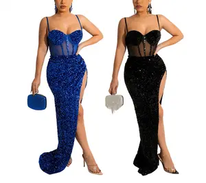 2022 New Arrivals Factory Prijs Mode Stijl Avondjurken Elegant Sequin Vrouwen Backless Party Sexy Avondjurk Voor Dames