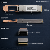 Nouveau module transceiver optique parallèle Cisco QSFP 100G SR4 S MPO12 100m OM4 MMF Multimode SAN avec garantie d'un an