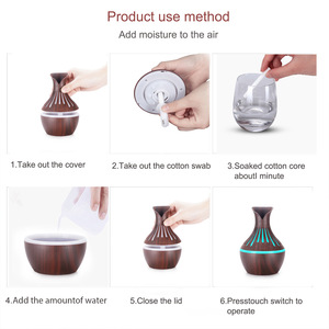 Diffuseur d'arômes en forme de vase creux, mini humidificateur à pétales, alimenté par USB, lumière 7 couleurs, version améliorée pour usage domestique - Product Image 2