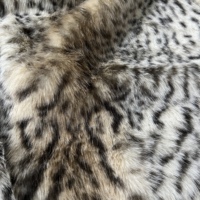 Tissu en fausse fourrure de renard imprimé léopard de luxe, matière pelucheuse pour vêtements, sacs et chaussures, vendu au mètre, en stock