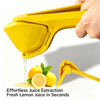 Handmatige plastic citruspers, kleine huishoudelijke draagbare fruit- en groentesqueezer, multifunctioneel keukengereedschap