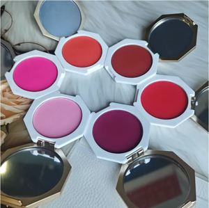 Hochwertige 2-Farben-Diamant-Glitzer-Creme-Rouge Make-up Kräuter-Gesichtsbronzer Highlighter-Puder-Palette - Product Image 4