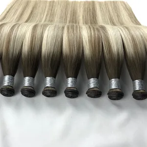 Competitive Price Russian Thin Invisible Hair Weft Double Drawn 100% Human Hair Genius Weft