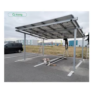 Kseng Residentiële Solar Carport Waterdichte Aluminium Auto Parking Zonne-Energie Montagesysteem