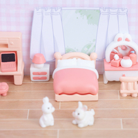 Juego de Muebles para Casa de Muñecas, Accesorios de Juego de Imitación, Casa de Muñecas 1:12, Mini Dormitorio, Sala de Estar, Juguete Pequeño, Muebles en Miniatura para Casa de Muñecas DIY