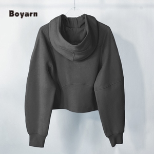 Boyarn NOUVEAU Pull en molleton à demi-zip respirant pour femme, extensible dans les quatre sens, coupe-vent, pour le sport d'hiver, le yoga, la course à pied et la rue - Product Image 6