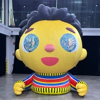 Modèle de personnage de dessin animé gonflable géant amusant, publicitaire, en peluche, personnalisable, mascotte gonflable