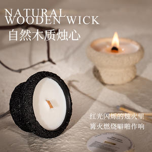 Vente en gros de pots à bougies cylindriques modernes en ciment givré et gaufré, couleurs personnalisables, contenants en béton faits à la main - Product Image 5