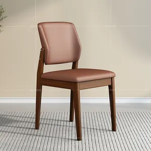 Chaise de salle à manger en bois massif lumière chaise à dossier personnalisé design moderne maison salle à manger dossier chaise de bureau