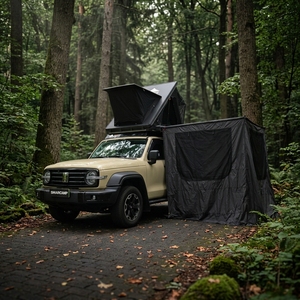 Smarcamp Portable and <strong>Light</strong> Weight 270&deg; Car <strong>Awning</strong> with Aluminum Shell for Camping with LED <strong>Light</strong> - Product Image 3
