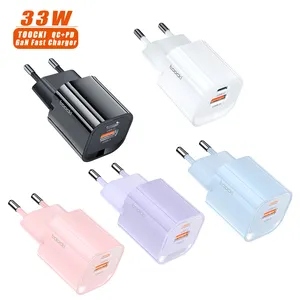 Toocki Neues 33W USB-Ladegerät Mini Gan Carga dor Qc3.0 Pd3.0 Schnell ladegerät Netzteil Ladegerät Rotations kabel ladegerät Für Huawei