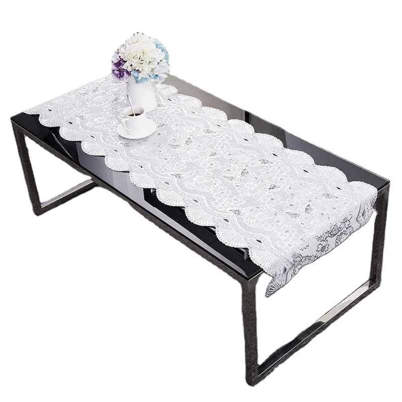 Factory Manufacturer 0.5*20M Silver-Stamped PVC Tablecloth Rectangle Water Approve Table Cover