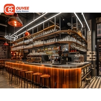 Nouveau design de comptoir de café en plexiglas pour l'aménagement commercial et l'aménagement intérieur de magasins de café