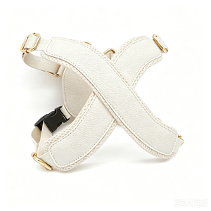 Soft Suede X‑Type Dog <b>Harness</b> With Matching Leash Adjustable Comfortable <b>No</b>‑Pull Pet <b>Harness</b> For Small Medium Breeds - Product Image 1
