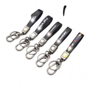 Porte-clés de voiture transfrontalier tendance avec impression couleur, logo de voiture, en alliage de zinc, cadeau en gros - Product Image 1