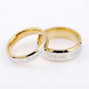 Wholesale Valentine's Day Hot Titanium Steel <b>Ring</b> Forever Love <b>Couple</b> Gold <b>Ring</b> - Product Image 1
