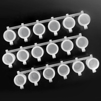 Pots de peinture portable de 10ml/ 0.35oz, 6 bandes, récipients de rangement en plastique transparent pour peinture artistique