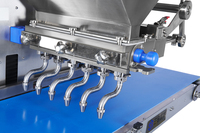 Machine à déposer à pistons multiples, machine à remplir à pistons, machine à remplir les gâteaux à la crème, machine à remplir automatique la confiture, machine à remplir les éclairs