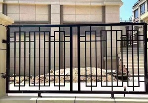 Hiện đại wrought sắt kim loại thép picket nhôm vườn hàng rào tấm lan can hàng rào biệt thự vuông ống sắt hàng rào sơn tĩnh điện - Product Image 4