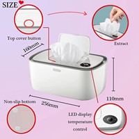 Chauffe-lingettes électrique avancé pour bébé avec contrôle précis de la température, conception de chauffage rapide par le haut, matériau sans BPA, silencieux