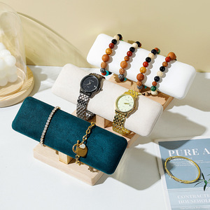 Supporto Per Bracciali A T In Velluto Nero 3 Livelli - Espositore Per Gioielli, Collane E Orologi
