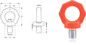 สกรูตาเหล็กอัลลอยด์ G80 สำหรับอุปกรณ์ริกกิ้งอุตสาหกรรม - Product Image 6
