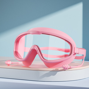 Swimming Goggles Big <b>Frame</b> Swimming Goggles Big <b>Frame</b> HD Wide View Anti-Fog UV Protection Swimming Goggles for Adults No Leaking - Product Image 1