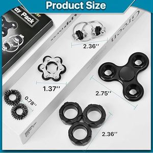 Juguetes Sensoriales para Autismo y TDAH, Anillos Giratorios para Adultos y Niños, Gadget de Escritorio, Alivio del Estrés, Plástico Resistente, Unisex, No Tóxico - Product Image 2