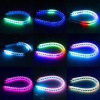Nouvelles bandes LED flexibles RGB de 30 cm, 45 cm, 60 cm, feux de jour DRL, clignotants, feux de route pour voiture, 12 V, étanches IP68