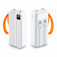 Power Bank HYTO Kapasitas Besar 50000mAh, Pengisian Cepat 22.5W, Kabel Pengisian Terintegrasi, Tali Gantungan Portabel