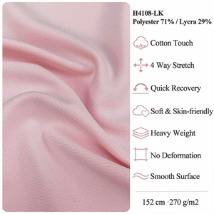 Tissu tricoté <span class=keywords><strong>71</strong></span>% polyester 29% Lycra, toucher coton, 270 g/m², 152 cm, extensible dans les <span class=keywords><strong>4</strong></span> sens, pour leggings de yoga et vêtements de sport - Product Image 1