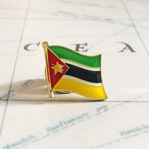 Mozambique Nationale Vlag Reversspeldjes Kristal Epoxy Metaal Emaille Badge Verf Broche Souvenir Pak Gersonality Herdenkingsgeschenken - Product Image 1