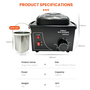 <span class=keywords><strong>Chauffe</strong></span>-<span class=keywords><strong>cire</strong></span> professionnel 1000 ml pour épilation, pot de fusion de <span class=keywords><strong>cire</strong></span> pour salon et spa, prise personnalisée OEM - Product Image 4