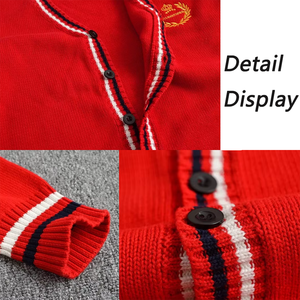 Uniforme scolaire japonais, <span class=keywords><strong>pull</strong></span> en tricot marin, filles, étudiants, broderie de couronne britannique, col en V, manches longues, cardigan, hauts, garçons - Product Image 5