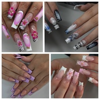 Fournisseur de faux ongles en acrylique faits à la main en forme carrée 3D ODM Blossom Nails en vrac