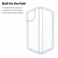 Funda para iPhone 18 Fold con Parte Trasera de Acrílico Transparente, Marco de TPU, Cubierta de PC, Protección de Bisagra, Antigolpes, Antiamarilleo, Soporte OEM ODM Personalizado