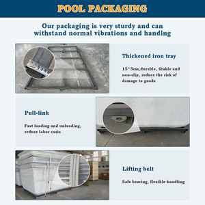 Noi navi in 3 giorni di piccole dimensioni 14ft all'aperto famiglia in fibra di vetro <span class=keywords><strong>rettangolare</strong></span> piscina immersa Spa piscina per la vendita - Product Image 4