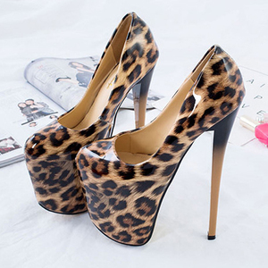 Zapatos de tacón alto para mujer, tacones de plataforma de 19 cm, Stiletto Sexy, para noche, fiesta, <span class=keywords><strong>Club</strong></span>, leopardo, nuevo diseño - Product Image 3