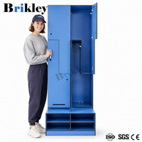 Brikley Bibliothèque Modulaire en Bois Massif pour Salon, Casiers avec Serrure à Clé, Grande Capacité, Écologique, Design Mid-Century, Durable, Personnalisable