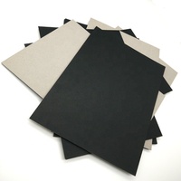 Papier épais et solide en pâte mixte anti-ondulation pour emballage cadeau, non couché, très demandé, noir d'un côté avec dos gris