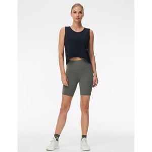 Camiseta Deportiva Corta para Mujer, Sin Mangas, con Dobladillo Asimétrico, Ajuste Holgado, para Yoga, Transpirable, de Spandex y Poliéster - Product Image 6