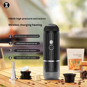 Smart Wireless Heating Espresso Machine Dual-Purpose <b>Plastic</b> Coffee Powder Capsule Portable Charging for Home Outdoor E - Product Image 6