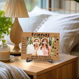 Wooden Tabletop Picture <strong>Frame</strong> with Bracket, Birthday Graduation Christmas Gift to Friends Soul <strong>Sisters</strong> - Product Image 3