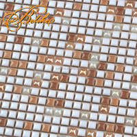 Carreau mural élégant et minimaliste en mosaïque de céramique Chic Tessera Backspace Design Rainbow Pattern Accent Home Decor Interior Walls