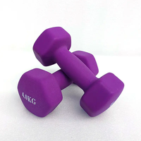 Pas cher Fitness Noir Rose Home Gym Haltères Ensemble Néoprène Enduit Hex Tête Haltères 0.5kg 1 2 2.5 3 4 5 10 kg Haltères à Vendre