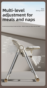 Silla Alta Multifuncional Plegable para Bebé, Reclinable y con Función de Balanceo, para el Hogar, Segura para Bebés y Niños, Venta al Por Mayor - Product Image 4