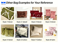 Pochette en velours suédé avec fermeture à rabat et logo personnalisé, sac d'emballage pour t-shirt, sac cadeau de luxe, enveloppe d'emballage pour perruque, sac anti-poussière en velours