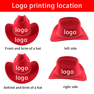 Chapeau de cowboy occidental avec broderie de logo personnalisée, impression par transfert thermique, impression 3D - Product Image 5