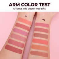 Palette de fards à joues crème premium 6 teintes, ultra douce, facile à estomper, fini mat modulable, pigments professionnels pour maquilleurs
